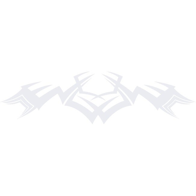 Sticker auto - Fulger tribal - Alb polar - 50x14 cm