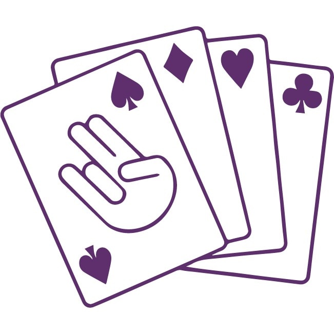 Sticker auto - Poker rules! - Indigo - 25x21 cm