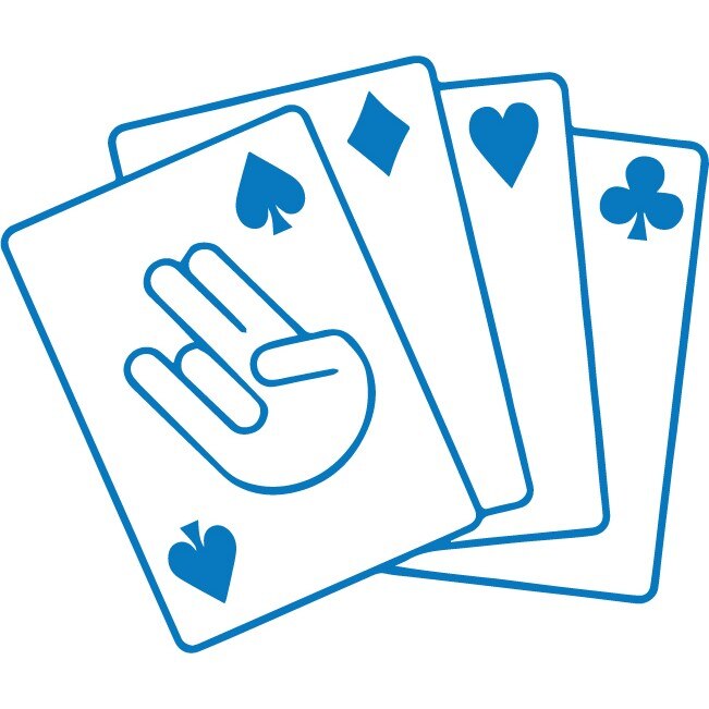 Sticker auto - Poker rules! - Albastru - 25x21 cm