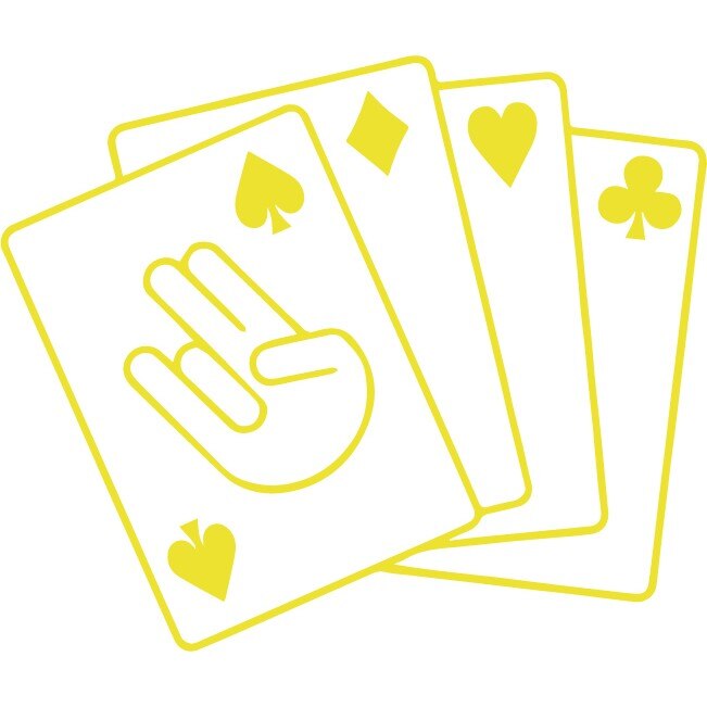 Sticker auto - Poker rules! - Lemon - 25x21 cm