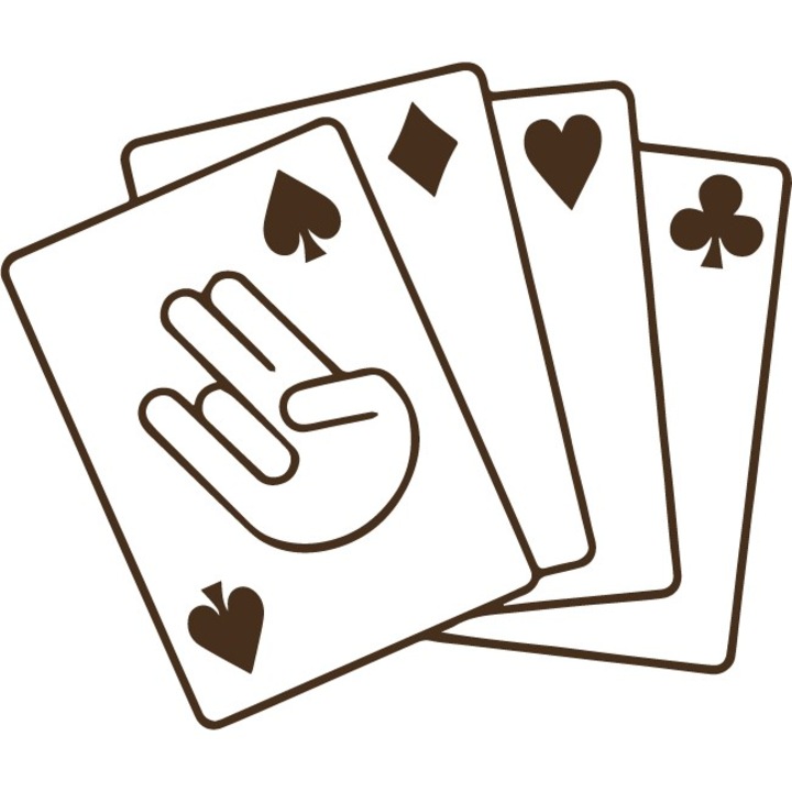 Sticker auto - Poker rules! - Choco - 25x21 cm
