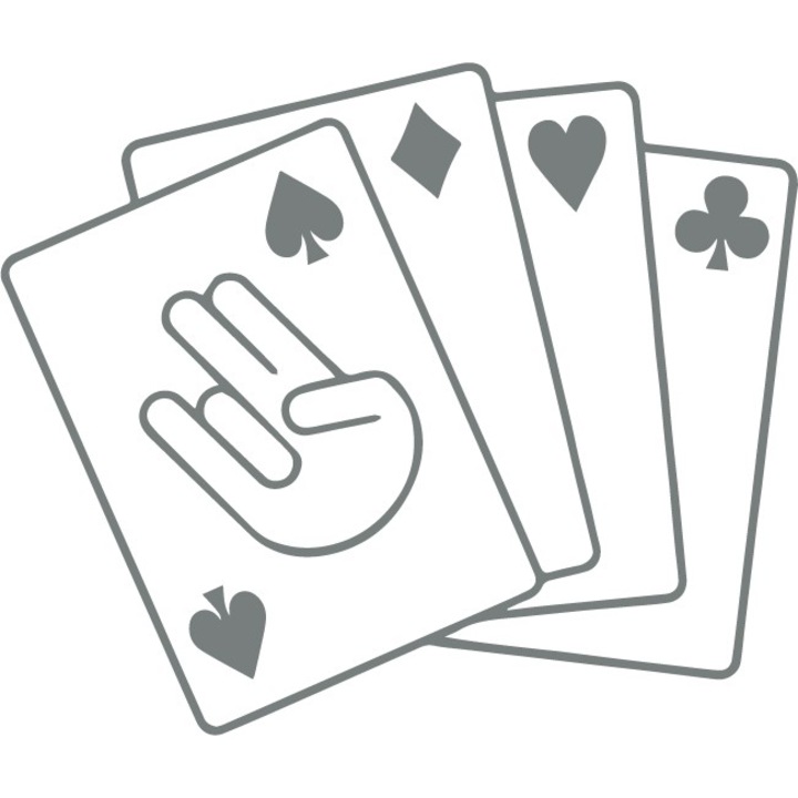 Sticker auto - Poker rules! - Gri Metal - 25x21 cm