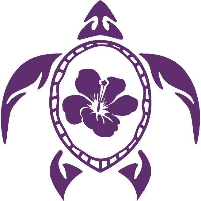 Sticker auto - Broasca testoasa - Indigo - 25x25 cm