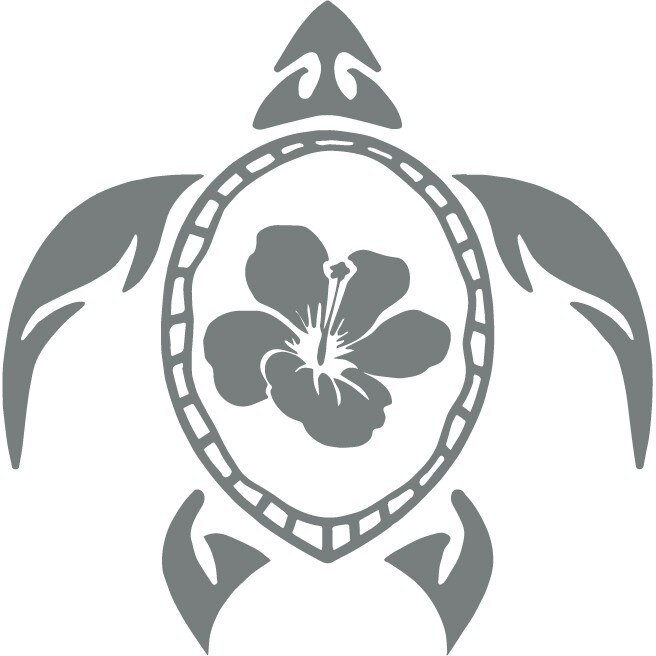 Sticker auto - Broasca testoasa - Gri Metal - 25x25 cm