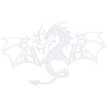 Sticker auto - Dragon - Alb polar - 40x25 cm Sticker auto - Dragon - Alb polar - 40x25 cm