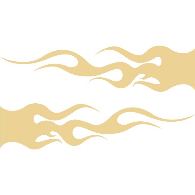 Sticker auto - Flama - Bej - 2buc 50x12 cm