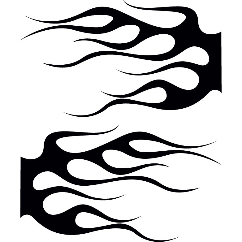 Sticker auto - Vapaie - Negru - 2buc 50x29 cm