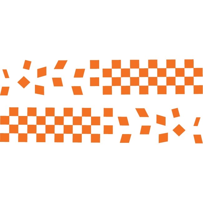 Sticker auto - Finish line - Portocaliu - 2buc 70x12 cm