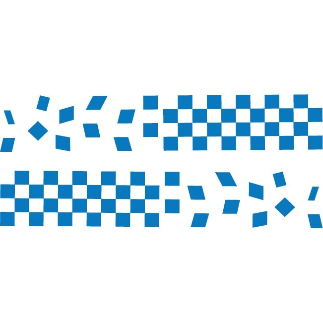 Sticker auto - Finish line - Albastru - 2buc 70x12 cm