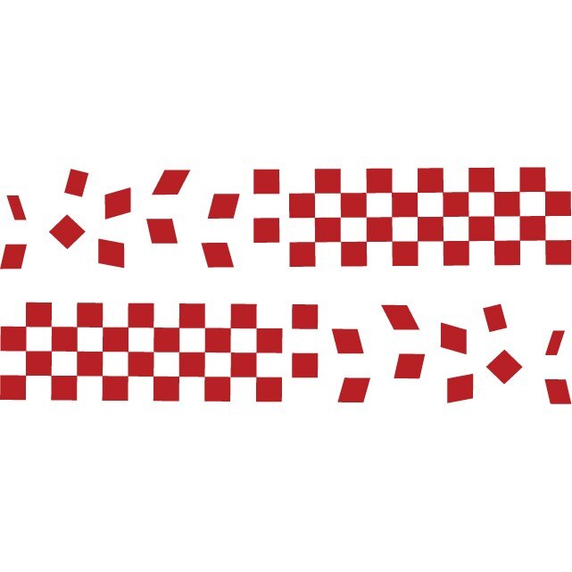 Sticker auto - Finish line - Rosu Cardinal - 2buc 70x12 cm