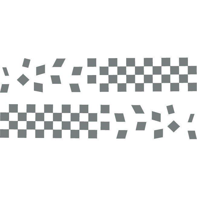 Sticker auto - Finish line - Gri Metal - 2buc 70x12 cm