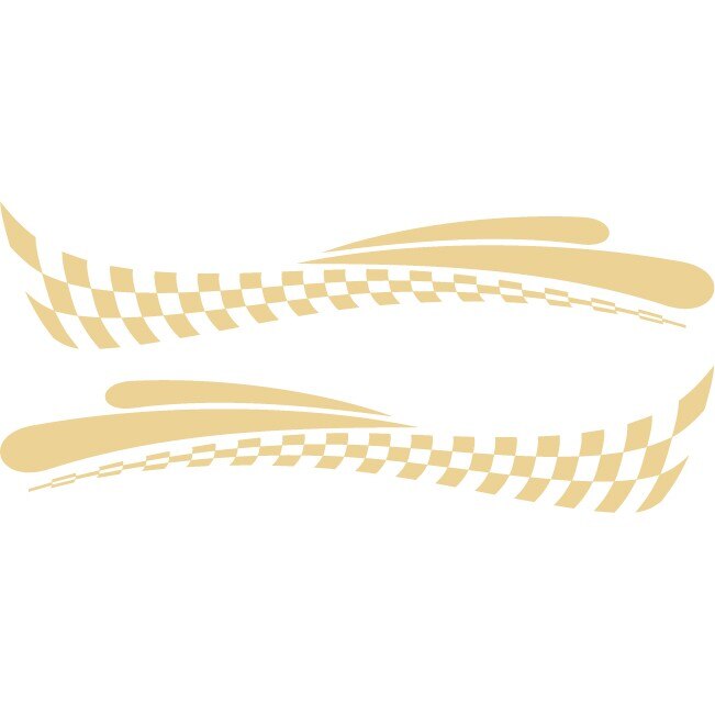 Sticker auto - Finis - Bej - 2buc 70x14 cm