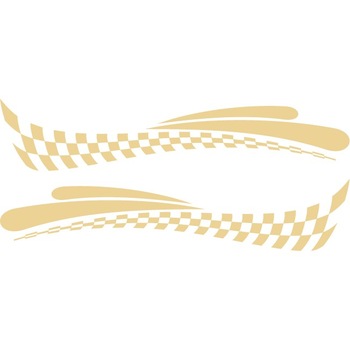 Sticker auto - Finis - Bej - 2buc 70x14 cm Sticker auto - Finis - Bej - 2buc 70x14 cm