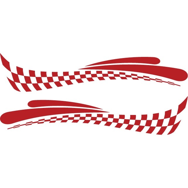 Sticker auto - Finis - Rosu Cardinal - 2buc 70x14 cm