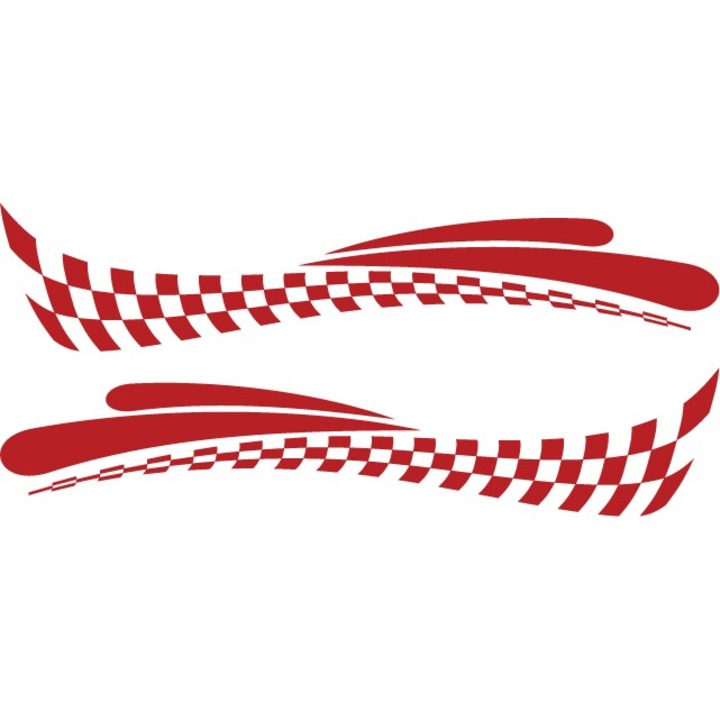 Sticker auto - Finis - Rosu Cardinal - 2buc 70x14 cm