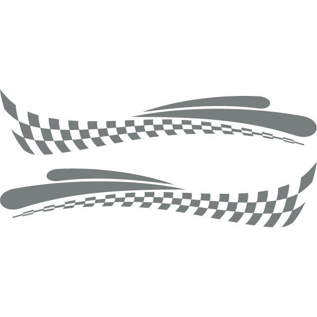 Sticker auto - Finis - Gri Metal - 2buc 70x14 cm