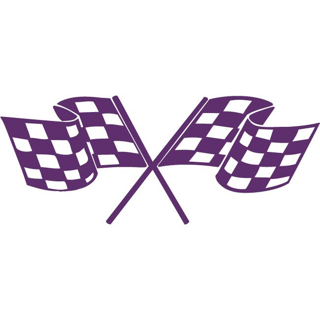 Sticker auto - Doua steaguri - Indigo - 50x20 cm