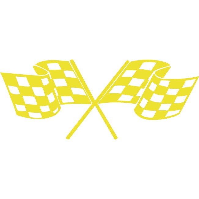 Sticker auto - Doua steaguri - Lemon - 50x20 cm