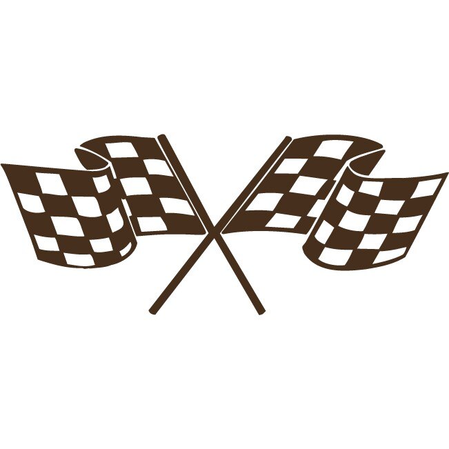 Sticker auto - Doua steaguri - Choco - 50x20 cm