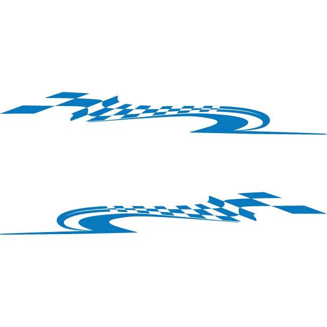 Sticker auto - Steag pentru prag - Albastru - 2buc 70x8 cm