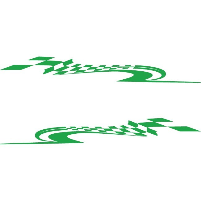 Sticker auto - Steag pentru prag - Verde - 2buc 70x8 cm