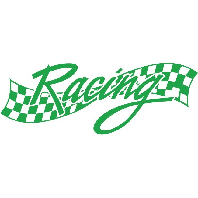Sticker auto - Racing - Verde - 50x18 cm