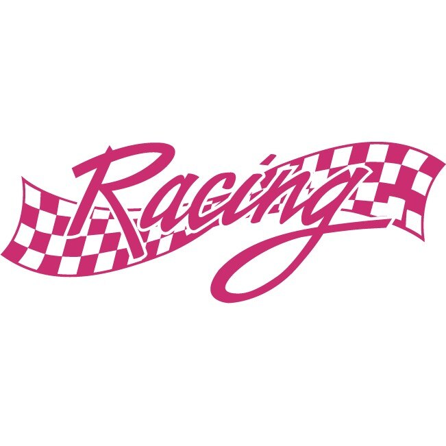 Sticker auto - Racing - Magenta - 50x18 cm