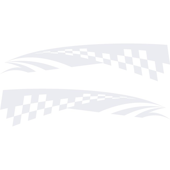 Sticker auto - Steag - Alb polar - 2buc 50x11 cm