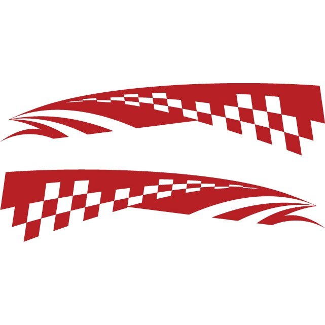 Sticker auto - Steag - Rosu Cardinal - 2buc 50x11 cm