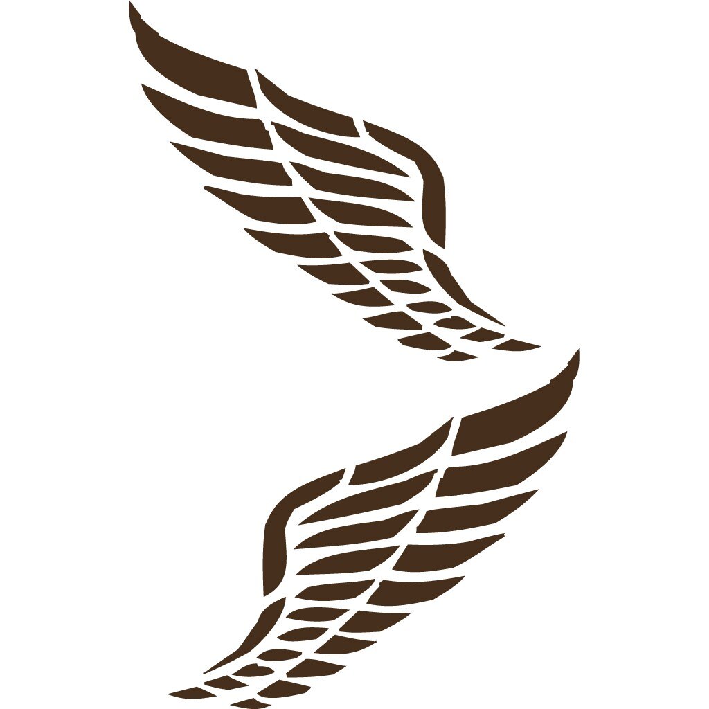 Sticker auto - Aripi tribal - Choco - 2buc 36x32 cm