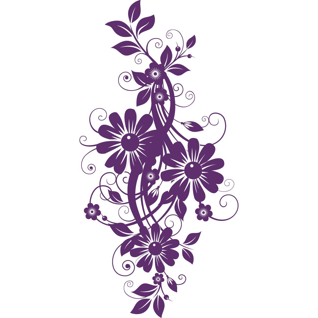 Opera naturii - Sticker Decorativ - Indigo - 64 x 128 cm