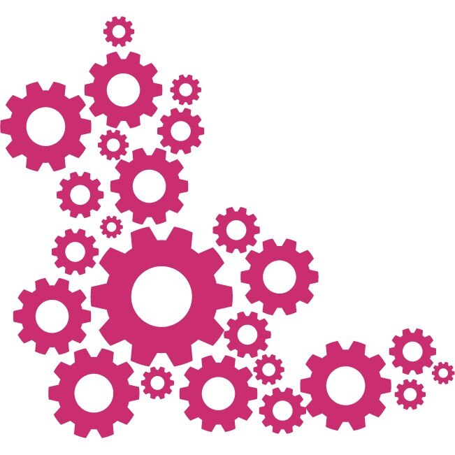 Rotitele abstracte - Sticker Decorativ - Magenta - 89 x 83 cm