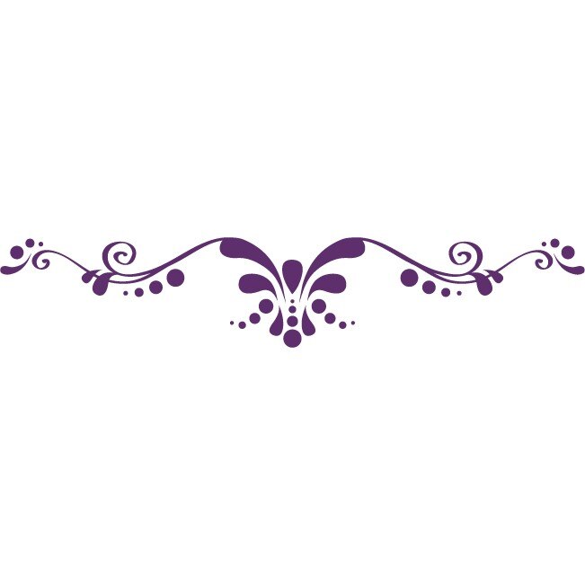 Ornament clasic - Sticker Decorativ - Indigo - 215 x 40 cm