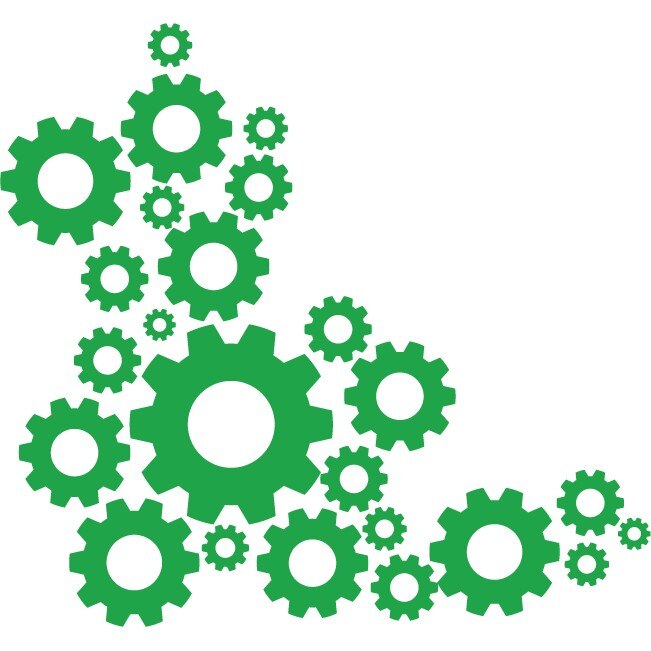 Rotitele abstracte - Sticker Decorativ - Verde - 119 x 110 cm