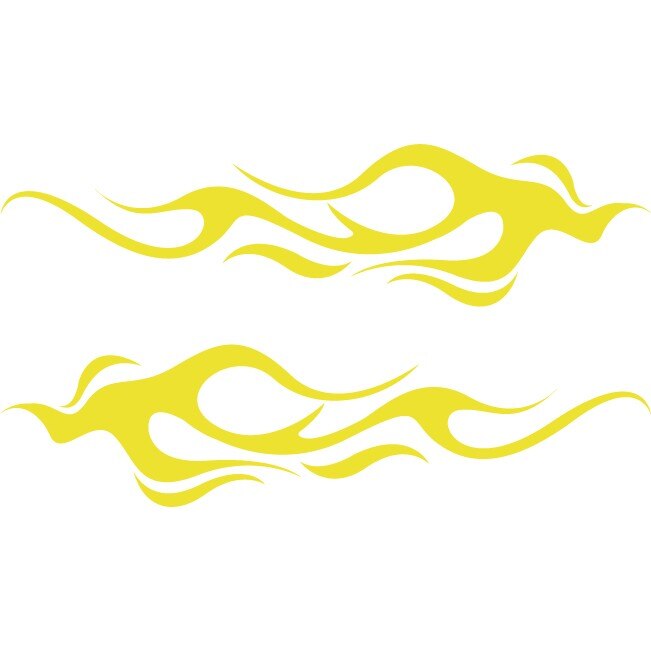 Sticker auto - Flacara mica - Lemon - 2buc 50x12 cm