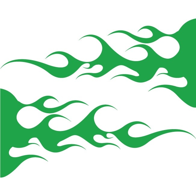 Sticker auto - Flacari - Verde - 2buc 50x22 cm