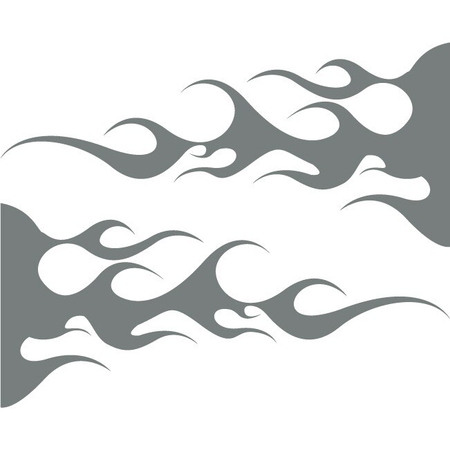 Sticker auto - Flacari - Gri Metal - 2buc 50x22 cm