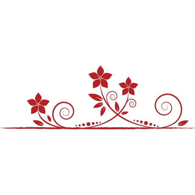 Natura invie - Sticker Decorativ - Rosu Cardinal - 135 x 44 cm