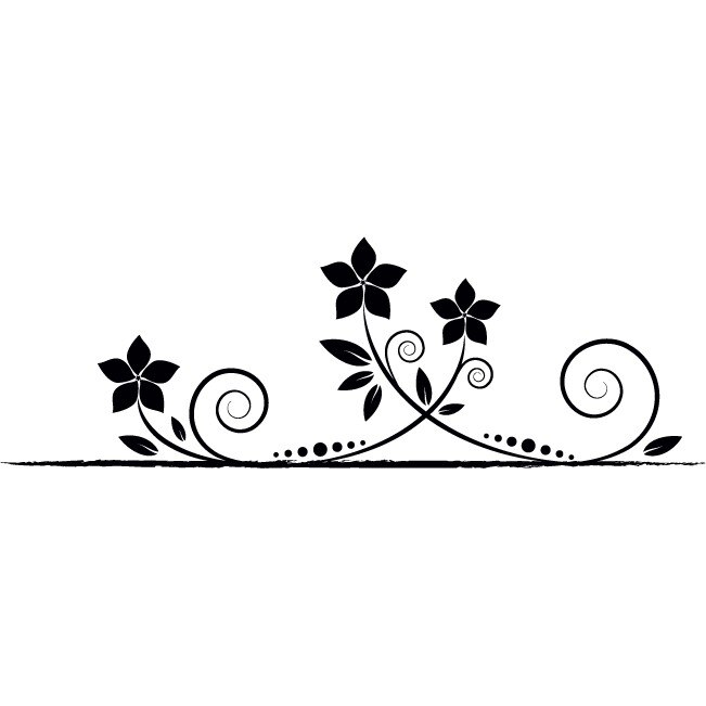 Natura invie - Sticker Decorativ - Negru - 135 x 44 cm