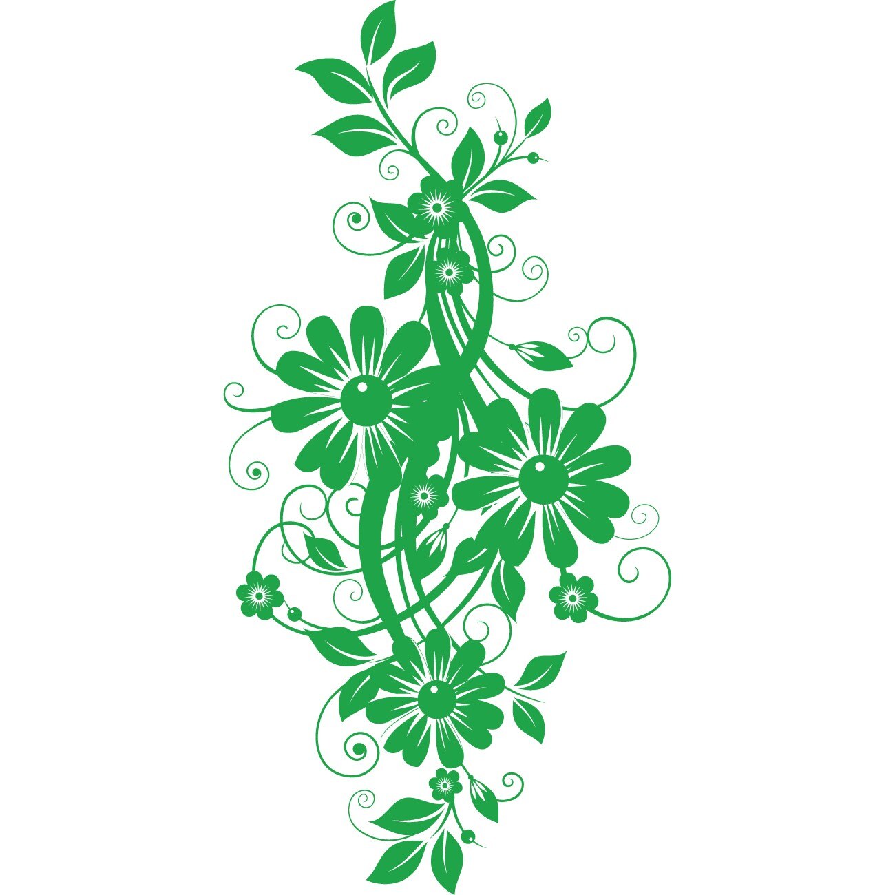 Opera naturii - Sticker Decorativ - Verde - 85 x 170 cm