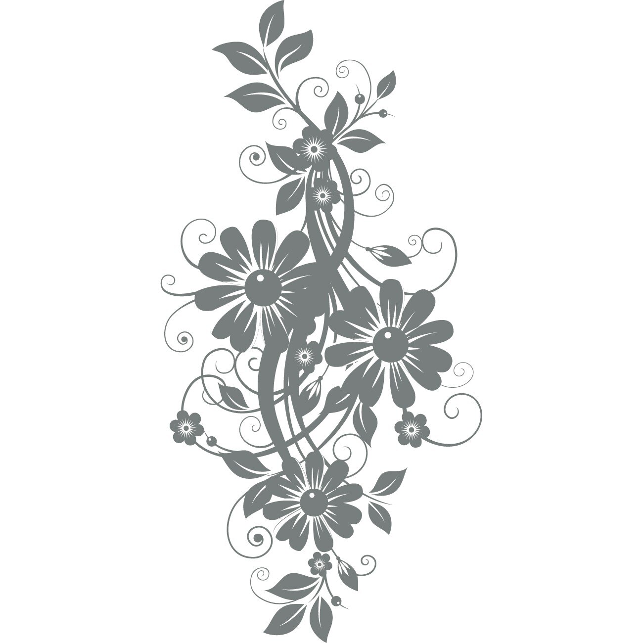 Opera naturii - Sticker Decorativ - Gri Metal - 64 x 128 cm