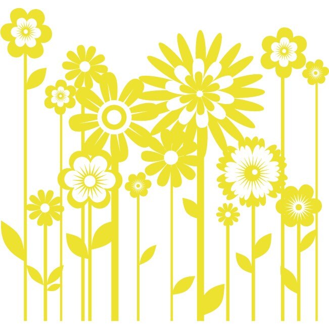 Floricele diverse - Sticker Decorativ - Lemon - 86 x 83 cm