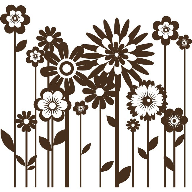 Floricele diverse - Sticker Decorativ - Choco - 115 x 110 cm