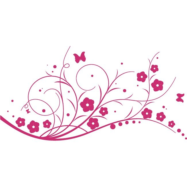 Frumoasa natura - Sticker Decorativ - Magenta - 127 x 64 cm