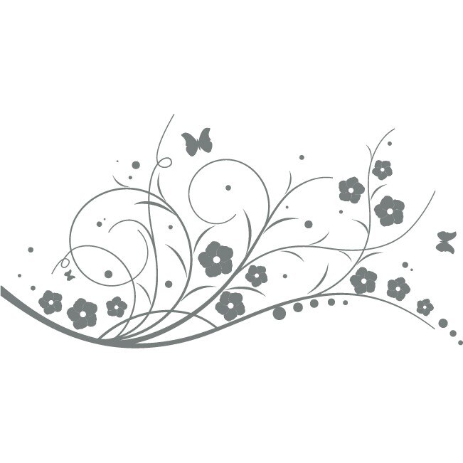 Frumoasa natura - Sticker Decorativ - Gri Metal - 169 x 85 cm
