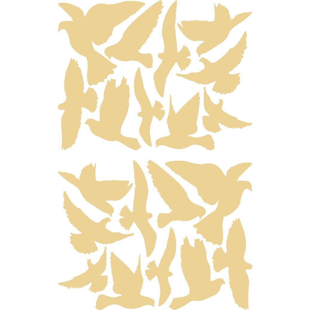 Sticker auto - Pasari zburatoare - Bej - 2buc 56x43 cm