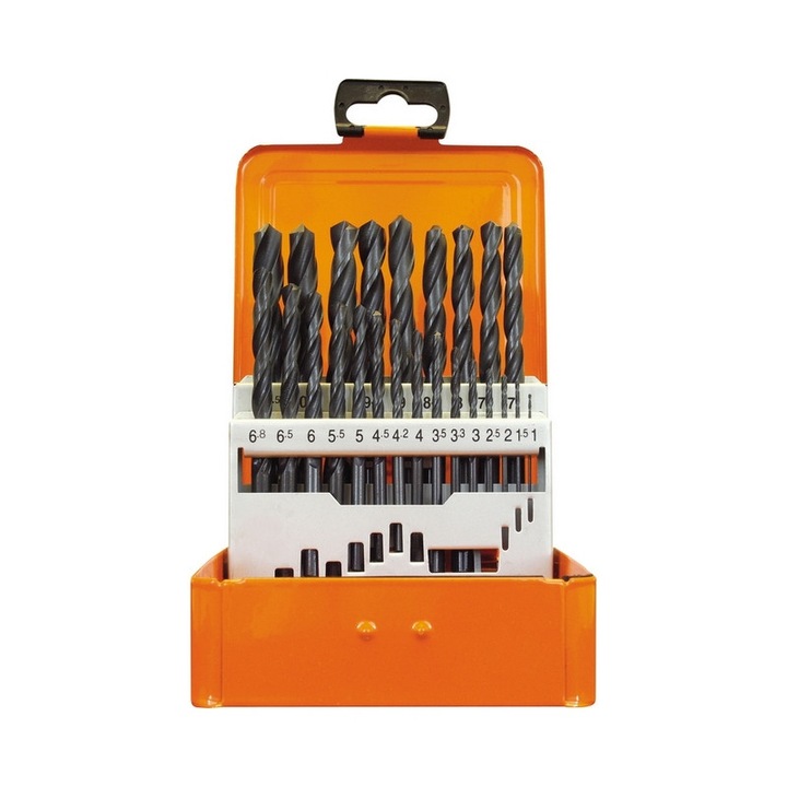 Set burghie metal elicoidale Projahn, HSS-R DIN 338 Typ N ECO, 1-10,5mm, A 24 buc/set