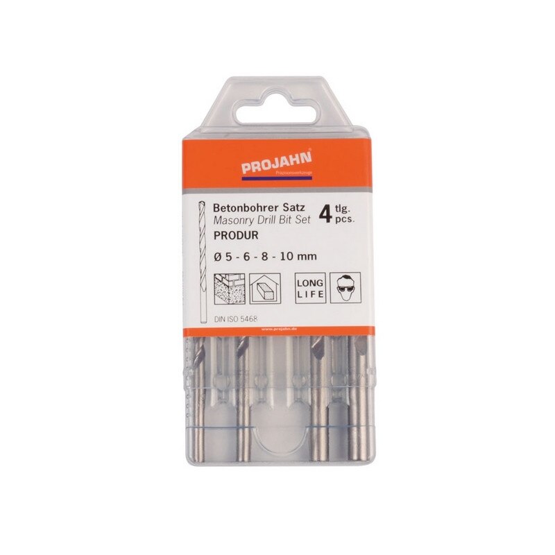 Set burghie beton Projahn 5-6-8-10 mm, PERDUR 4 buc/set