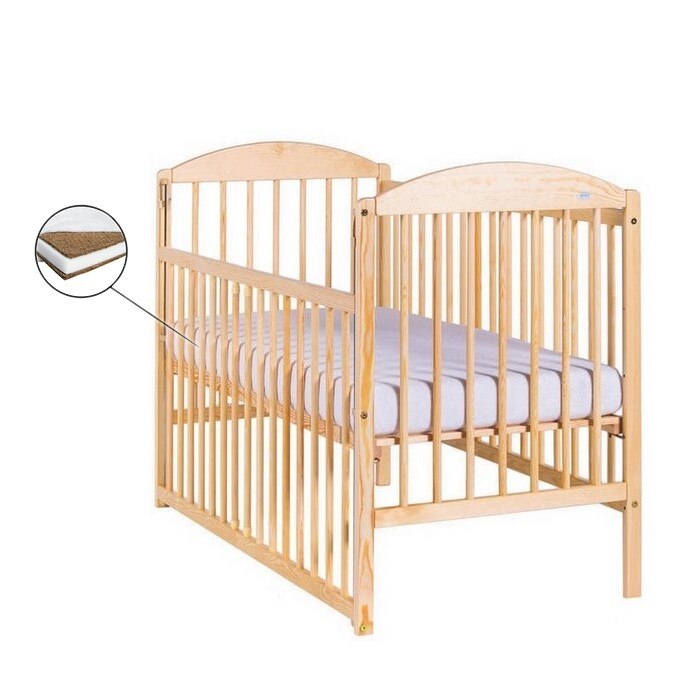 Patut drewex kuba ii culisant - natur + saltea cocos 12 cm