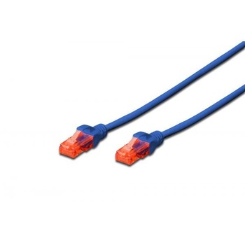 Cablu U / UTP Digitus Patch Cord, Cat. 6, Pvc, 3m, Albastru Cablu U / UTP Digitus Patch Cord, Cat. 6, Pvc, 3m, Albastru